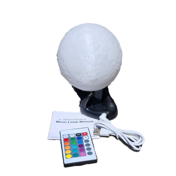 Novelty 3D Luminescent Moon Tabletop Nightlight Lamp - Picture 5 of 11